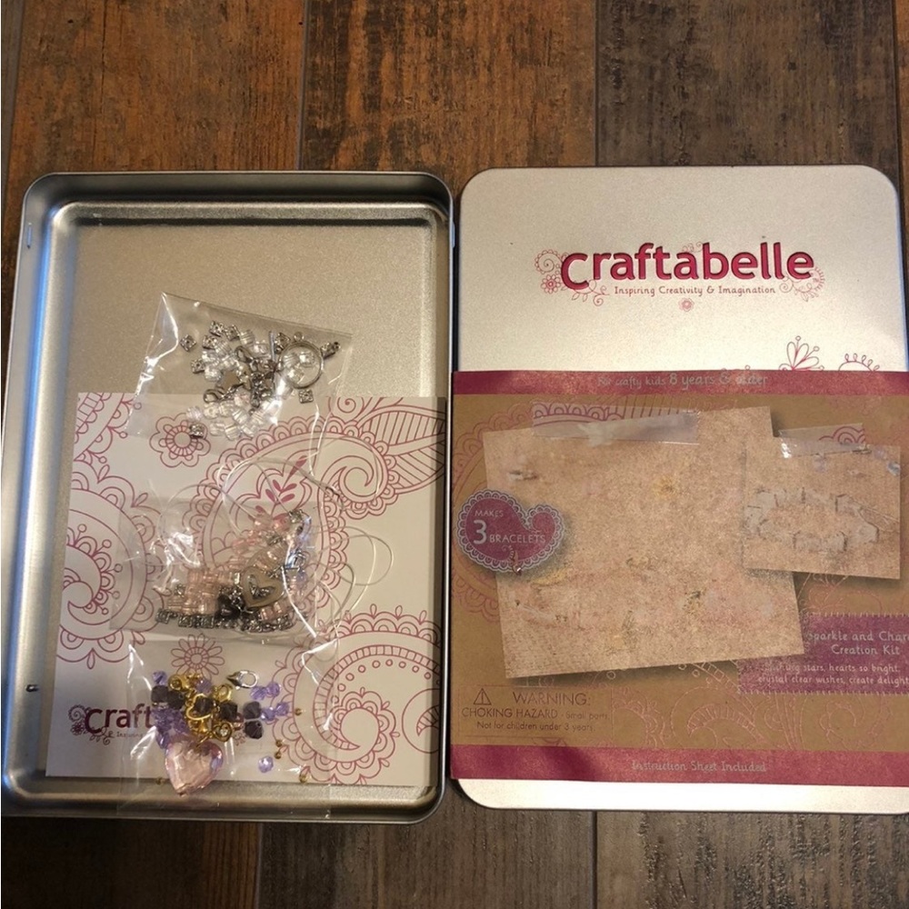 Craftabelle sparkle and charm creation kit
3 bracelets